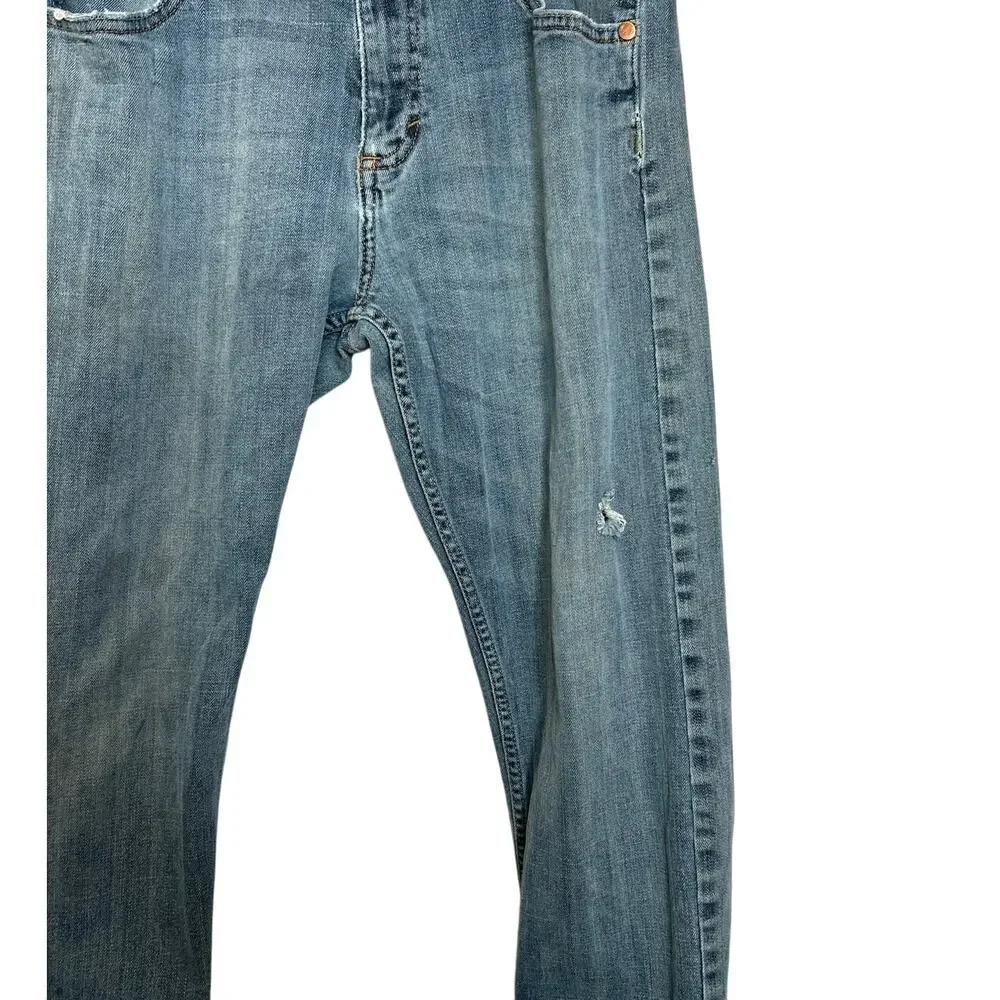 Vintage Wrangler Men's Straight Blue Faded Jeans‎ Size ~30x32